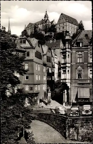 Ak Marburg an der Lahn, Schloss, Lutherhaus