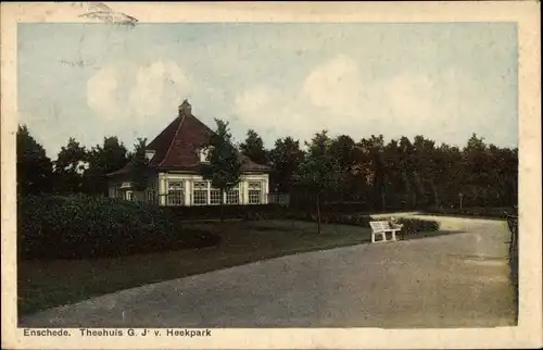 Ak Enschede Overijssel Niederlande, Theehuis G. J. v. Heekpark