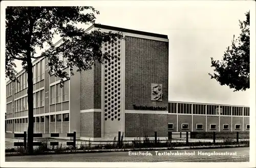 Ak Enschede Overijssel Niederlande, Textielvakschool Hengelosestraat