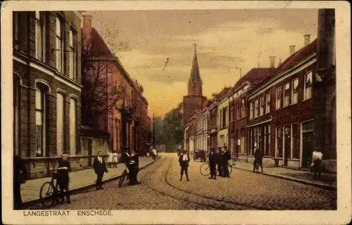 Ak Enschede Overijssel Niederlande, Langestraat