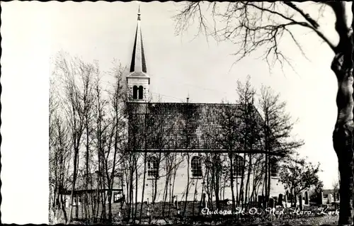 Ak Oudega H. O. Friesland Niederlande, Ned. Herv. Kerk