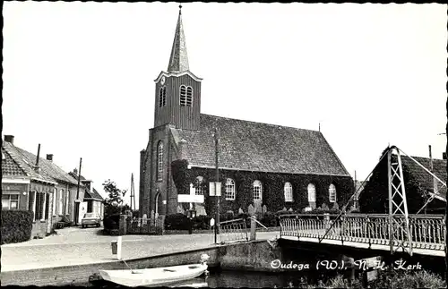 Ak Oudega W. Friesland Niederlande, Ned. Herv. Kerk