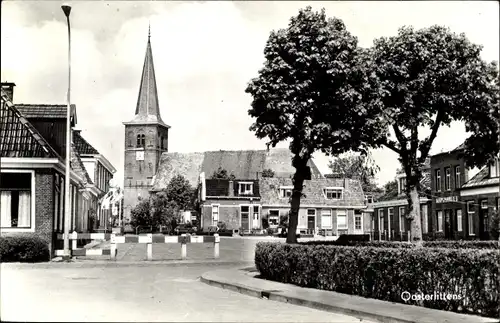 Ak Oosterlittens Easterlittens Leeuwarden in Friesland, Ortspartie, Kirche