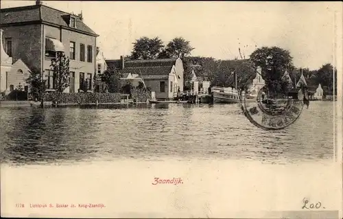 Ak Zaandijk Nordholland, de Gortershoek, Zaan