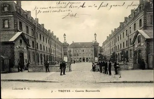 Ak Troyes Aube, La Caserne de Beurnonville