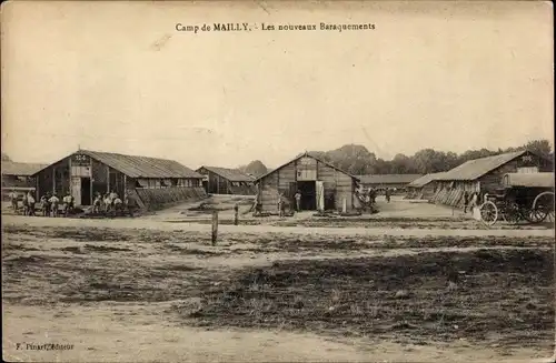 Ak Mailly le Camp Aube, Les nouveaux Baraquements