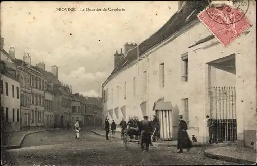 Ak Provins Seine et Marne, Le Quartier de Cavalerie