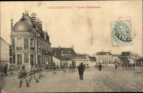 Ak Coulommiers Seine et Marne, Cours Gambetta