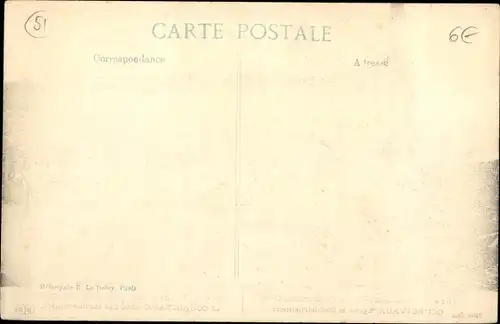 Ak Courgivaux Marne, La rue principale, apres le bombardement 1914