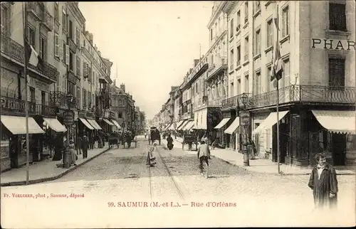 Ak Saumur Maine et Loire, Rue d'Orleans