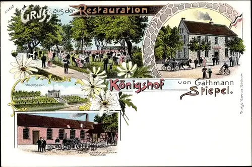 Litho Stiepel Bochum, Restauration Königshof, Fabrik für Landwirtschaftliche Maschinen, Hochbassin