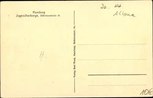 Ak Hamburg Mitte Neustadt, Jugendherberge, Böhmkenstraße 15, Waschraum, Innenansicht