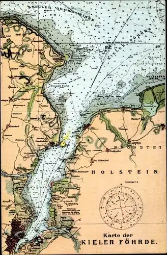 Landkarten Ak Kiel in Schleswig Holstein, Kieler Föhrde