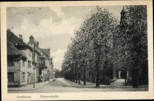 Ak Rendsburg in Schleswig Holstein, Prinzenstraße