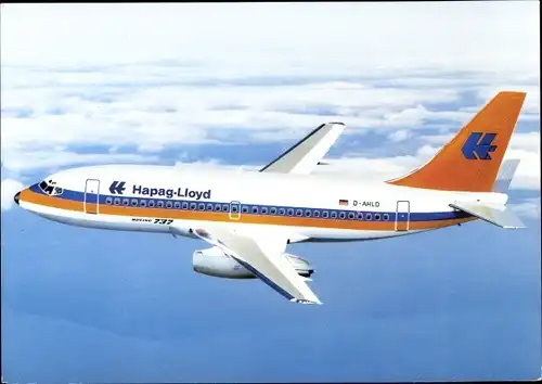 Ak Passagierflugzeug Boeing 737 200 der Hapag Lloyd, D-AHLD