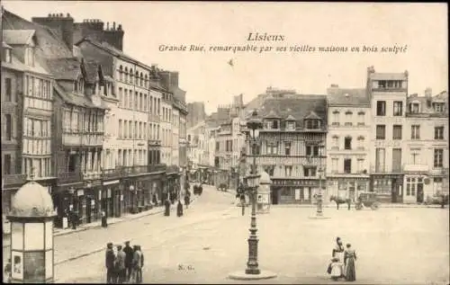 Ak Lisieux Calvados, La Grande Rue