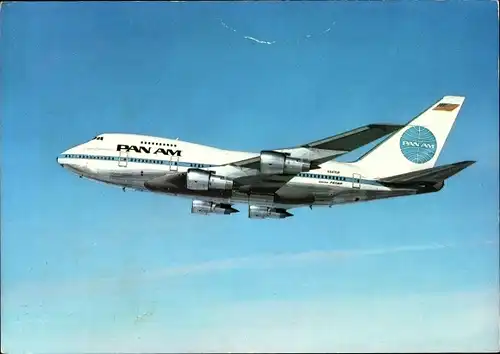 Ak Amerikanisches Passagierflugzeug Pan Am, Boeing 747 SP, N 347SP