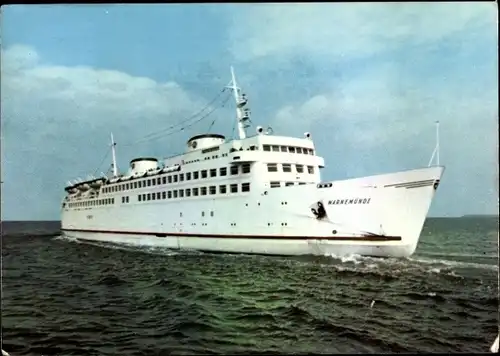 Ak Fährschiff Warnemünde, Ansicht Steuerbord