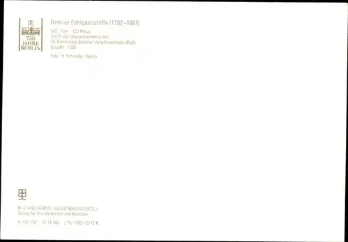 Ak Berliner Fahrgastschiffe, Salondampfer MS Flax, P 019