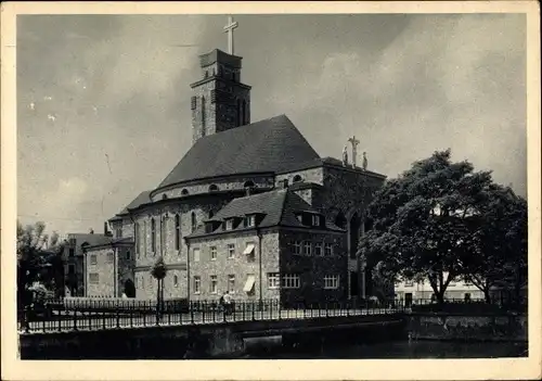 Ak Pforzheim im Schwarzwald, Herz Jesu Kirche