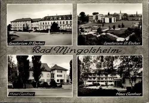 Ak Bad Mingolsheim Bad Schönborn in Baden, Sanatorium St. Rochus, Haus Gantner