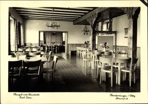 Foto Ak Oberderdingen im Kraichgau Württemberg, Inneres, Weingut u. Weinstube Karl Keru