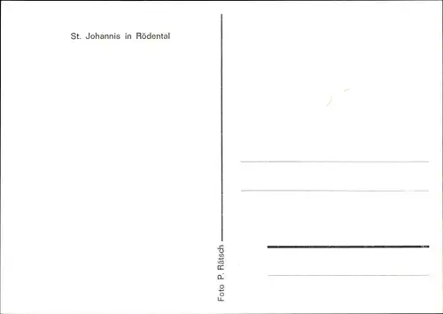 Ak Rödental in Oberfranken, St. Johannis, Innenansicht
