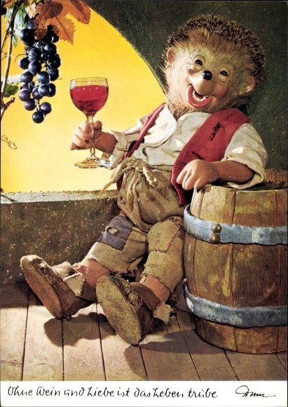 Rarität AK Mecki Diehl Nr 311 neu als Puzzle  Ohne Wein und Liebe ist 