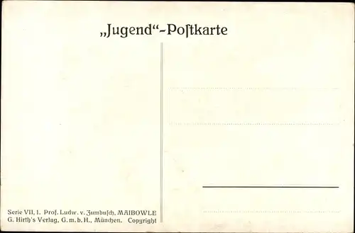 Gedicht Künstler Ak von Zumbusch, Ludwig, Josef Victor Scheffel, Maibowle