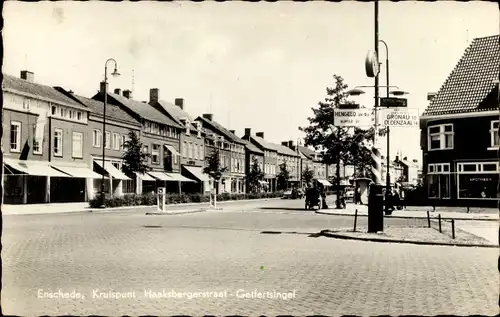 Ak Enschede Overijssel Niederlande, Kruispunt Haaksbergerstraat-Getfertsingel