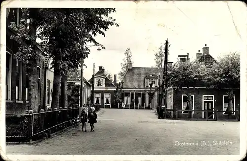 Ak Oosterend Easterein Friesland Niederlande, Skilplein