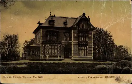 Ak Oldeberkoop Friesland Niederlande, Villa "Vredewoud"