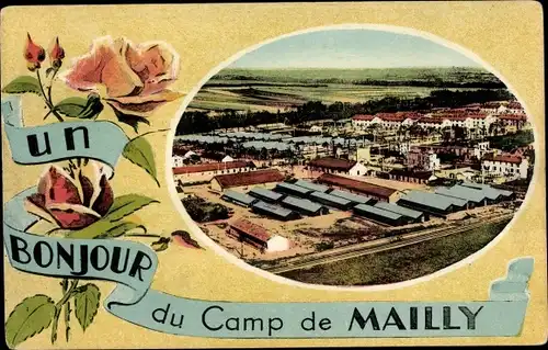 Ak Mailly le Camp Aube, Gesamtansicht, Rosen