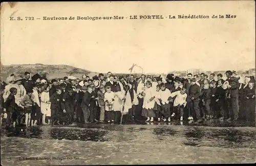 Ak Le Portel Pas de Calais, La Benediction de la Mer