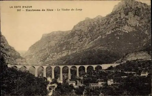 Ak Nice Nizza Alpes Maritimes, Le Viaduc du Loup