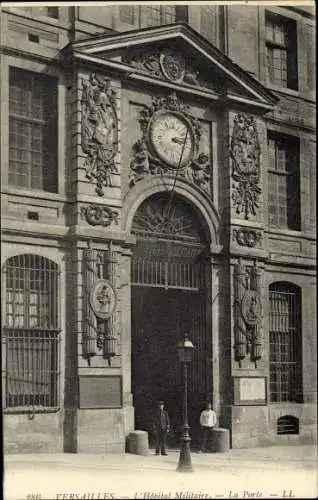 Ak Versailles Yvelines, L'Hopital Militaire, La Porte