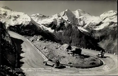 Ak Salzburg Österreich, Großglockner, Hochalpenstraße, Sonnenwelleck, Fuscherkarkopf