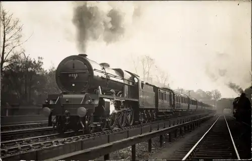 Foto Ak Britische Eisenbahn, Dampflokomotive 6112, LMS Royal Scot Class