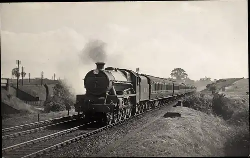 Foto Ak Britische Eisenbahn, LMS Stanier Class 5xp 29 Locomotive, London Manchester