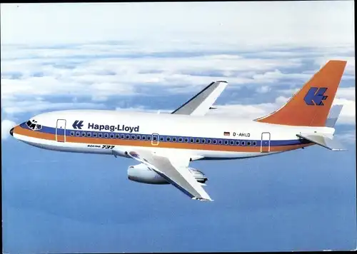 Ak Passagierflugzeug Boeing 737 200 der Hapag Lloyd, D-AHLD