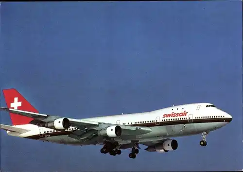 Ak Passagierflugzeug Swissair, Boeing 747 Jumbo-Jet