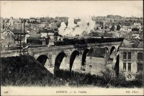 Ak Lisieux Calvados, Le Viaduc, Französische Eisenbahn