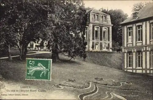 Ak Lisieux Calvados, Un coin de l'Hopital Henry Cheron