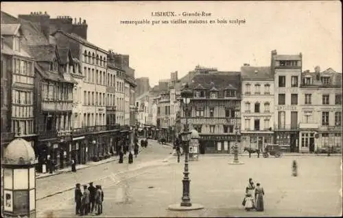 Ak Lisieux Calvados, Grande Rue