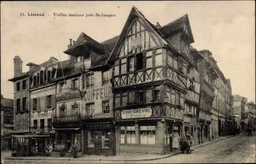 Ak Lisieux Calvados, Vieilles Maisons pres St. Jacques