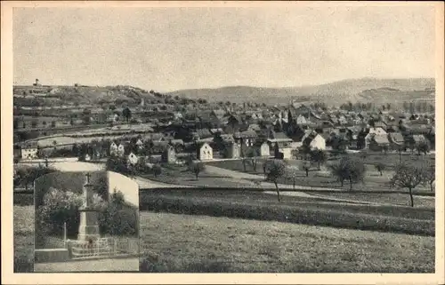 Ak Thür in Rheinland Pfalz, Panorama vom Ort, Denkmal, Gesamtansicht