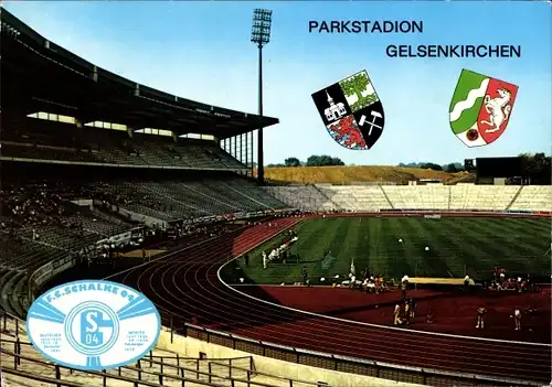 Wappen Ak Gelsenkirchen im Ruhrgebiet, Parkstadion, F.C. Schalke 04