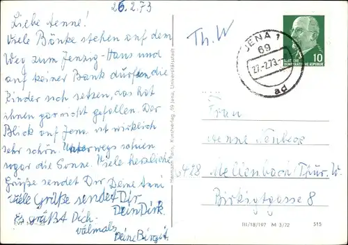 Ak Jena in Thüringen, HOG Jenzig Haus