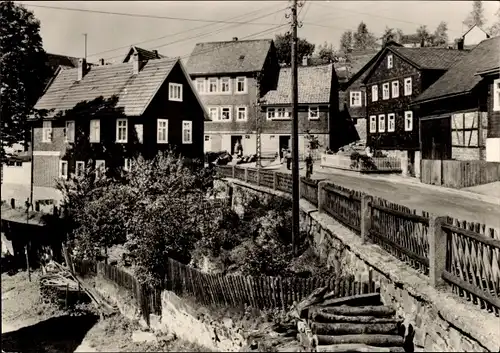 Ak Schnett Masserberg in Thüringen, Dorfpartie