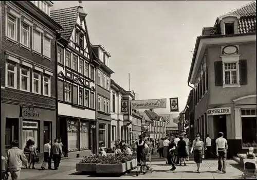 Ak Suhl in Thüringen, Steinweg, Passanten